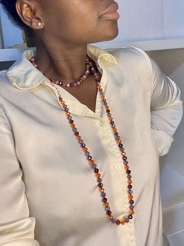 Collana lunga cristalli - lunga,