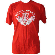 T-Shirt Viking Skull Red Hard