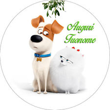 Cialda PETS Animali Decorazione Torta Ostia o Zucchero Personalizzata tondo 4