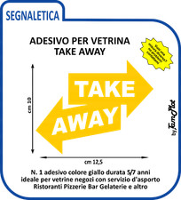 adesivo takeaway per vetrina
