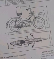CIMATTI X22 TUBONE 50 Scheda Originale Omologazione DIAGRAM SPECS 1978