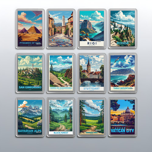 Acrylic travel city - acrylic,
