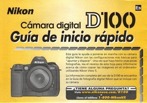 Nikon d100 guida rapida - nikon,
