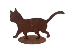 Gatto in metallo Corten