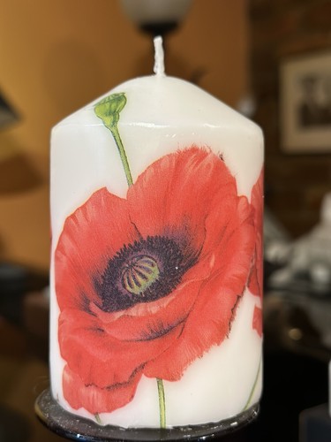 Candela colonna papaveri - colonna,