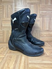 RARO🔥 Taglia 9 - Stivali da equitazione PUMA Roadster GORETEX MOTO in pelle nera