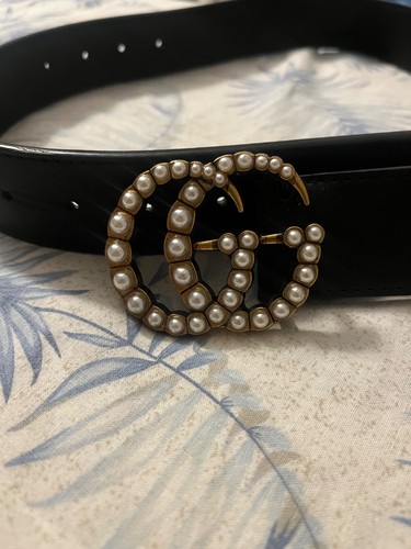 Gucci cintura con - gg, perle