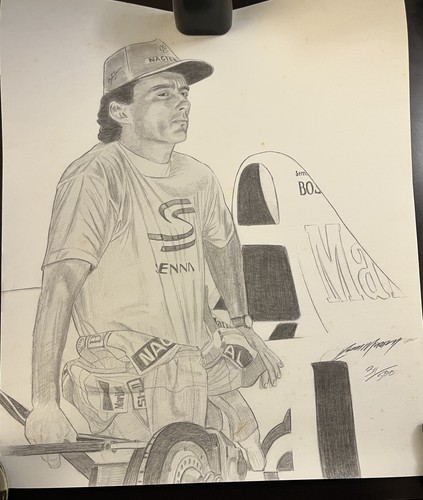 Litografia ayrton senna - litografia,
