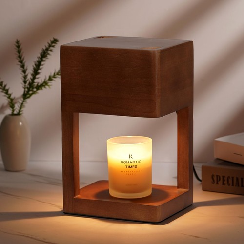 Scaldacandele lampada legno - scaldacandele,