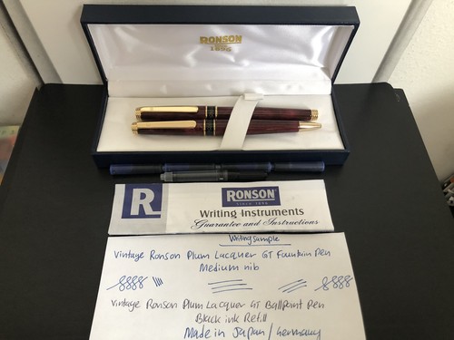 Ronson plum lacquer pen set - pen,