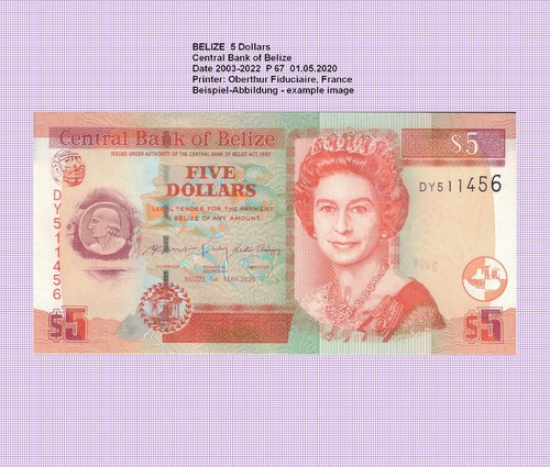 Belize dollari 2020 unc 67 - belize,