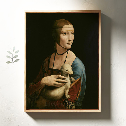 Signora con ermellino - ,