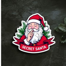 Adesivo Babbo Natale segreto