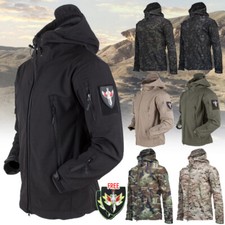 Giacca cappotto uomo impermeabile tattico soft shell militare esercito giacca a vento