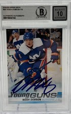 Scheda autografa Noah Dobson