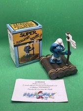 PUFFI PUFFO SMURF SMURFS SUPER PUFFO NAUFRAGO ZATTERA RIVER RAFT 40246 IN BOX