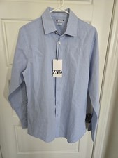 NWT ZARA Men's Pale Blue