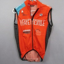 Giordana Giubbotto Ciclismo Uomo S Arancione Giacca a Vento Maglia Full Zip Attivo