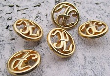 Bottoni vintage in metallo oro