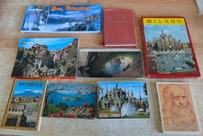 Lotto 9 libretti di cartoline Milano Isola Bella Vinci Pompei Cinque Terre ecc.