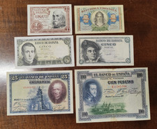 Spagna Lotto di 6 Banconote da Classificare, SI PARTE DA 1€!!!