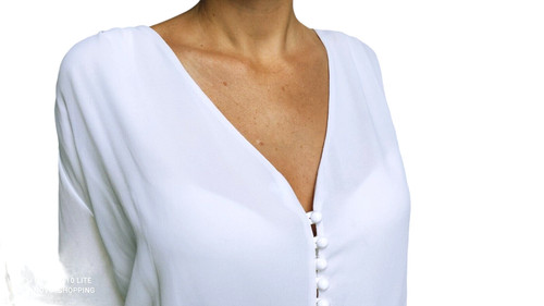 Camicia body donna bianca - bianca, tag