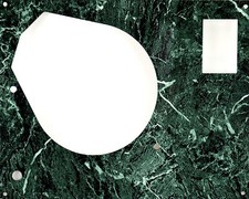 Pannello di copertura faceplate per Thorens TD 145 - 166 per braccio SME struttura in marmo verde