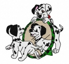 MACCHINA RICAMO DISEGNI USB - DISNEY'S 101 DALMATIANS DESIGNS 4X4 CANI BAMBINI