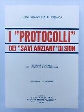 I protocolli dei savi anziani di Sion ristampa fascismo Preziosi Julius Evola
