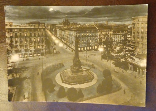 Cartolina milano monumento - milano,