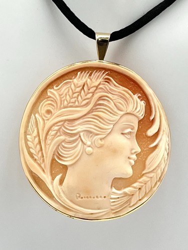 Cammeo oro 14kt - oro, ciondolo