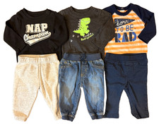 Lotto vestiti bimbo 6/9 mesi maniche lunghe camicie body pantaloni jeans rad