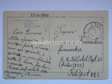 FELDPOST 423 1 ww 1918 K.u.k. kuk a Trieste posta militare cartolina 2
