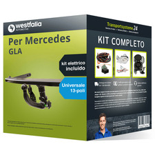 Pacco Gancio traino estr. Westfalia per Mercedes GLA 20- & e-kit uni a 13 poli