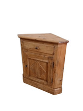 Angoliera rustica in abete e pioppo - cantonale - mobile ad angolo - fine 800