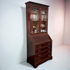 Credenza antica mobile libreria vetrina d'epoca in stile inglese 800 Trumeau