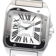 Orologio Uomo Automatico CARTIER Santos 100LM W200737G Quadrante Argento_906513