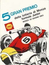 GRAN PREMIO LOTTERIA DI MONZA 1963 FORMULA JUNIOR CON ELENCO ISCRITTI ALBO D'ORO