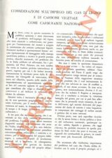 MERENDI A. - Considerazioni sull'impiego del gas di legno e di carbone vegetale