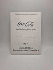 Rare Vintage Coca Cola Limited Edition Commemorative Phonecard Brochure#352/1000