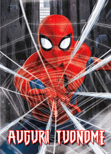 Cialda SPIDERMAN RAGNATELA UOMO RAGNO con NOME Decorazione Torta Ostia Zucchero