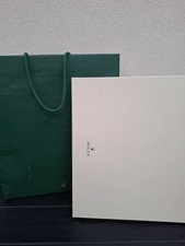 ? Rolex 35x30x3cm Empty Box & Original Paper Bag – White, Very Good Condition