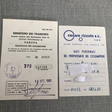 CERTIFICATO PER CICLOMOTORE