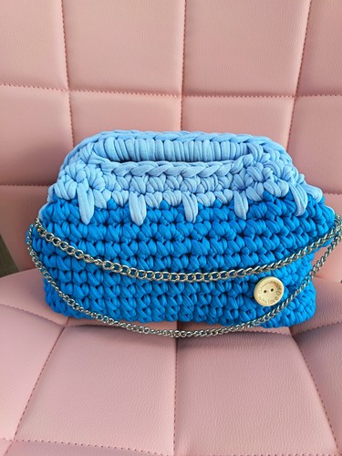 Clutch bag blu celeste - clutch, blu/celeste