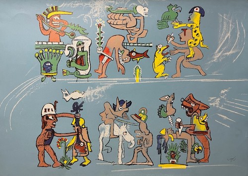 Roberto matta litografia - roberto, su