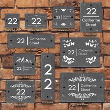 Targa cancello casa ardesia naturale rustica targa numero porta targa personalizzata targa nome