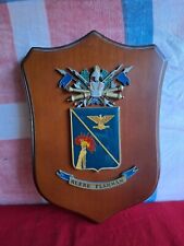 Militaria CREST in Metallo Smaltato in legno SCUOLA DI GUERRA esercito italiano