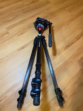 Manfrotto 755CX3 MDEVE 50 Mm Treppiede Mezza Sfera Fibra di Carbonio Con Colonna Centrale