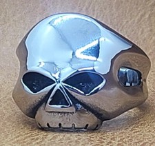 Anello teschio acciaio