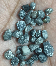 Lotto diamanti grezzi neri grigi naturali 50 + ct 2,0-4,0 mm diamanti...